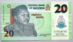 NİJERYA=2006   20 Naira   P-34a  ÇİL' POLYMER