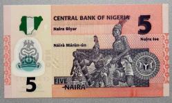 NİJERYA=2015   5 Naira   P-38f  ÇİL'  POLYMER