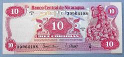 NİKARAGUA=1979   10 Cordobas    P-134   ÇİL'
