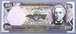 NİKARAGUA=1984   100 Cordobas    P-141   ÇİL'