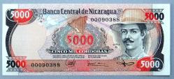 NİKARAGUA=1985   5000 Cordobas    P-146   ÇİL'