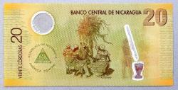 NİKARAGUA=2007   20 Cordobas    P-202   ÇİL'  POLYMER