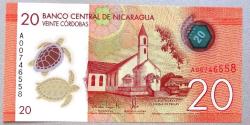 NİKARAGUA=2014   20 Cordobas    P-210   ÇİL' POLYMER