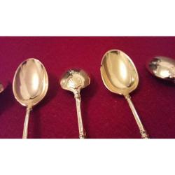 40 SENELİK KOLEKSİYONLUK 24 AYAR ALTIN KAPLAMA 6' LI KAŞIK SETİ