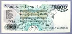 POLONYA=1988  5000 Zloti    P-150c  ÇİL'