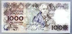 PORTEKİZ=1988  1000 Escudos    P-181e  ÇİL'