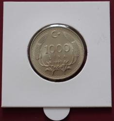 Türkiye Cumhuriyeti 1990 Yılı 1000 Lira Çevremizi Sevelim Koruyalım  Hatıra Parası Kapamasında  1454