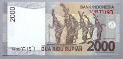 ENDONEZYA=2009  2000 Rupiah  P-148a ÇİL'