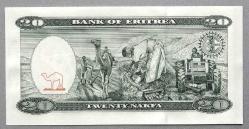 ERİTRE=1997  20 Nakfa  P-4  ÇİL'