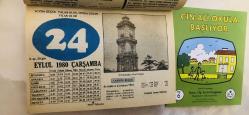 24 Eylül 1980 hediyelik orijinal resimli takvim yaprağı (Cin Ali kitabı hediyeli:)