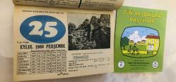 25 Eylül 1980 hediyelik orijinal resimli takvim yaprağı (Cin Ali kitabı hediyeli:)