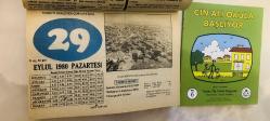 29 Eylül 1980 hediyelik orijinal resimli takvim yaprağı (Cin Ali kitabı hediyeli:)