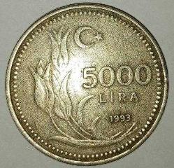 Efemera - METAL 5000 LİRA 1993 - kitantik - kitaLog