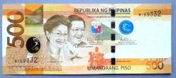 FİLİPİNLER=2010  500 Piso  P-210  ÇİL'