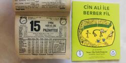 15 Aralık 1986 hediyelik orijinal Türkiye gazetesi takvim yaprağı (Cin Ali kitabı hediyeli:)