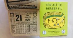 21 Aralık 1986 hediyelik orijinal Türkiye gazetesi takvim yaprağı (Cin Ali kitabı hediyeli:)