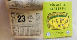 23 Aralık 1986 hediyelik orijinal Türkiye gazetesi takvim yaprağı (Cin Ali kitabı hediyeli:)