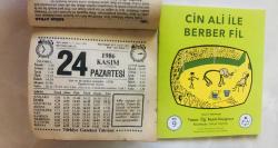24 Kasım 1986 hediyelik orijinal Türkiye gazetesi takvim yaprağı (Cin Ali kitabı hediyeli:)