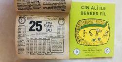 25 Kasım 1986 hediyelik orijinal Türkiye gazetesi takvim yaprağı (Cin Ali kitabı hediyeli:)