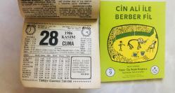 28 Kasım 1986 hediyelik orijinal Türkiye gazetesi takvim yaprağı (Cin Ali kitabı hediyeli:)