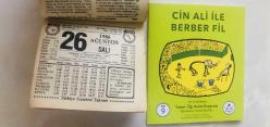 26 Ağustos 1986 hediyelik orijinal Türkiye gazetesi takvim yaprağı (Cin Ali kitabı hediyeli:)