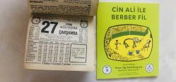 27 Ağustos 1986 hediyelik orijinal Türkiye gazetesi takvim yaprağı (Cin Ali kitabı hediyeli:)