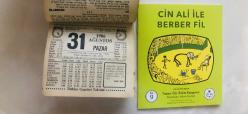 31 Ağustos 1986 hediyelik orijinal Türkiye gazetesi takvim yaprağı (Cin Ali kitabı hediyeli:)