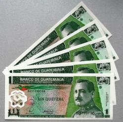 GUATEMALA=2008  1 Quetzal  P-115   ÇİL'  POLYMER  5 ADET!