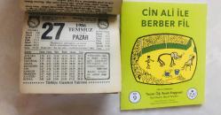 27 Temmuz 1986 hediyelik orijinal Türkiye gazetesi takvim yaprağı (Cin Ali kitabı hediyeli:)