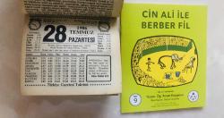 28 Temmuz 1986 hediyelik orijinal Türkiye gazetesi takvim yaprağı (Cin Ali kitabı hediyeli:)