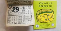 29 Temmuz 1986 hediyelik orijinal Türkiye gazetesi takvim yaprağı (Cin Ali kitabı hediyeli:)