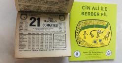 21 Haziran 1986 hediyelik orijinal Türkiye gazetesi takvim yaprağı (Cin Ali kitabı hediyeli:)