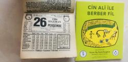 26 Haziran 1986 hediyelik orijinal Türkiye gazetesi takvim yaprağı (Cin Ali kitabı hediyeli:)
