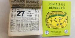 27 Haziran 1986 hediyelik orijinal Türkiye gazetesi takvim yaprağı (Cin Ali kitabı hediyeli:)