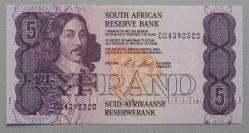 GÜNEY AFRİKA=1990  5 Rand  P-119e   ÇİL'
