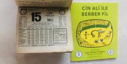 15 Nisan 1986 hediyelik orijinal Türkiye gazetesi takvim yaprağı (Cin Ali kitabı hediyeli:)