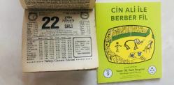 22 Nisan 1986 hediyelik orijinal Türkiye gazetesi takvim yaprağı (Cin Ali kitabı hediyeli:)