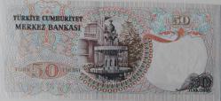 6.EMİSYON 1.TERTİP 50 TL TÜRK LİRASI G47324858 SERİ NUMARALI KAĞIT PARA ÇİLL NADİR