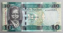 GÜNEY SUDAN=2015  10 Pounds  P-7b ÇİL'