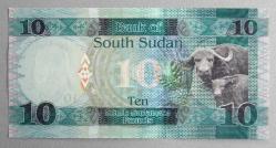 GÜNEY SUDAN=2015  10 Pounds  P-7b ÇİL'