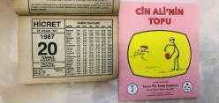 20 Temmuz 1987 hediyelik orijinal Hicret takvim yaprağı (Cin Ali kitabı hediyeli:)