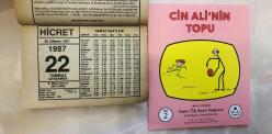 22 Temmuz 1987 hediyelik orijinal Hicret takvim yaprağı (Cin Ali kitabı hediyeli:)
