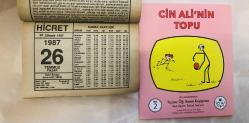 26 Temmuz 1987 hediyelik orijinal Hicret takvim yaprağı (Cin Ali kitabı hediyeli:)