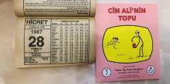 28 Temmuz 1987 hediyelik orijinal Hicret takvim yaprağı (Cin Ali kitabı hediyeli:)