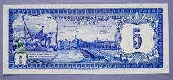 HOLLANDA ANTİLLERİ=1984   5 Gulden   P-15b  ÇİL'