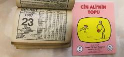 23 Nisan 1987 hediyelik orijinal Hicret takvim yaprağı (Cin Ali kitabı hediyeli:)