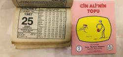 25 Nisan 1987 hediyelik orijinal Hicret takvim yaprağı (Cin Ali kitabı hediyeli:)
