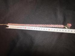 ZİKRON TAŞLARLA BEZELİ(PEMBE VE ŞEFFAF) ESNEYEBİLEN ÖZELLİKTE ÇOK KALİTELİ KEDİ KOLYESİ   72