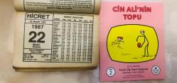 22 Mart 1987 hediyelik orijinal Hicret takvim yaprağı (Cin Ali kitabı hediyeli:)