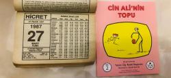27 Mart 1987 hediyelik orijinal Hicret takvim yaprağı (Cin Ali kitabı hediyeli:)